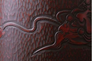 アンティーク雑貨　アンティーク　大正〜昭和初期　鎌倉彫火鉢一対(翁)