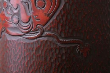 アンティーク雑貨　アンティーク　大正〜昭和初期　鎌倉彫火鉢一対(翁)