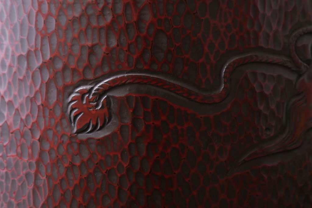 アンティーク雑貨　アンティーク　大正〜昭和初期　鎌倉彫火鉢一対(翁)