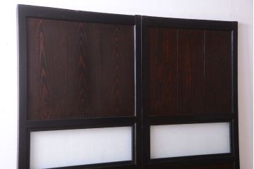 古民具・骨董　結霜ガラス入り!古いガラス帯戸