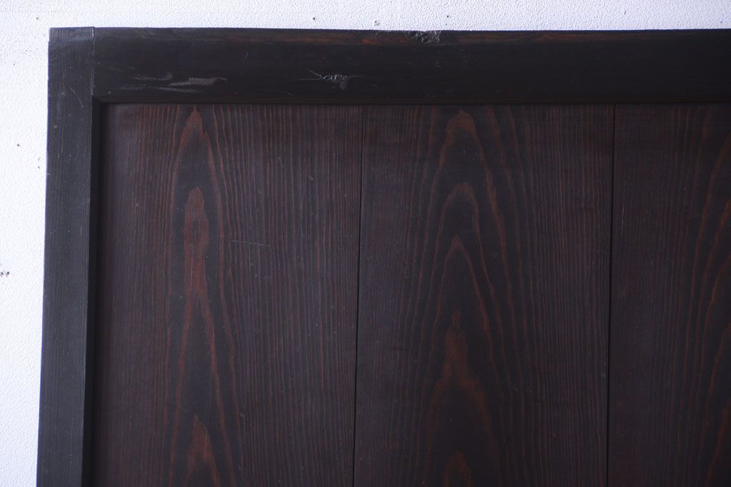 古民具・骨董　結霜ガラス入り!古いガラス帯戸