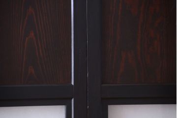 古民具・骨董　結霜ガラス入り!古いガラス帯戸