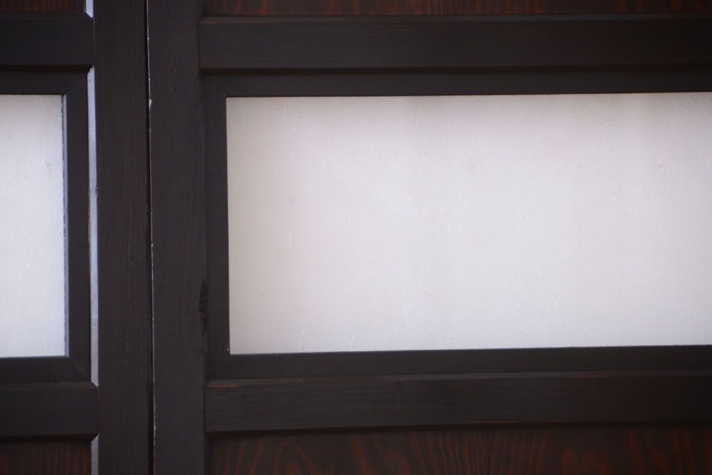 古民具・骨董　結霜ガラス入り!古いガラス帯戸