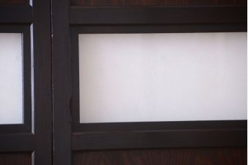 古民具・骨董　結霜ガラス入り!古いガラス帯戸