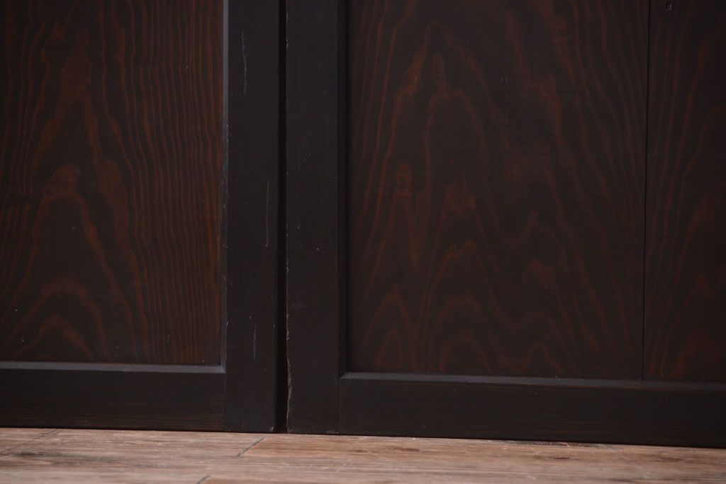 古民具・骨董　結霜ガラス入り!古いガラス帯戸