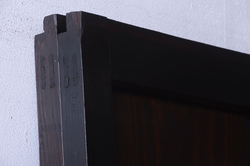 古民具・骨董　結霜ガラス入り!古いガラス帯戸