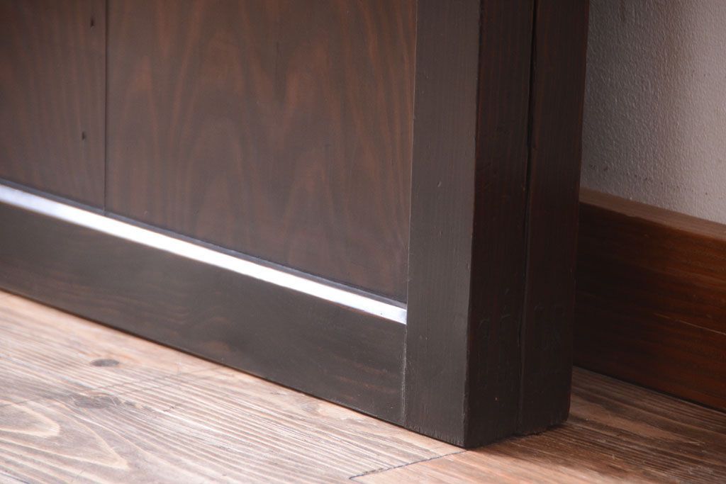 古民具・骨董　結霜ガラス入り!古いガラス帯戸