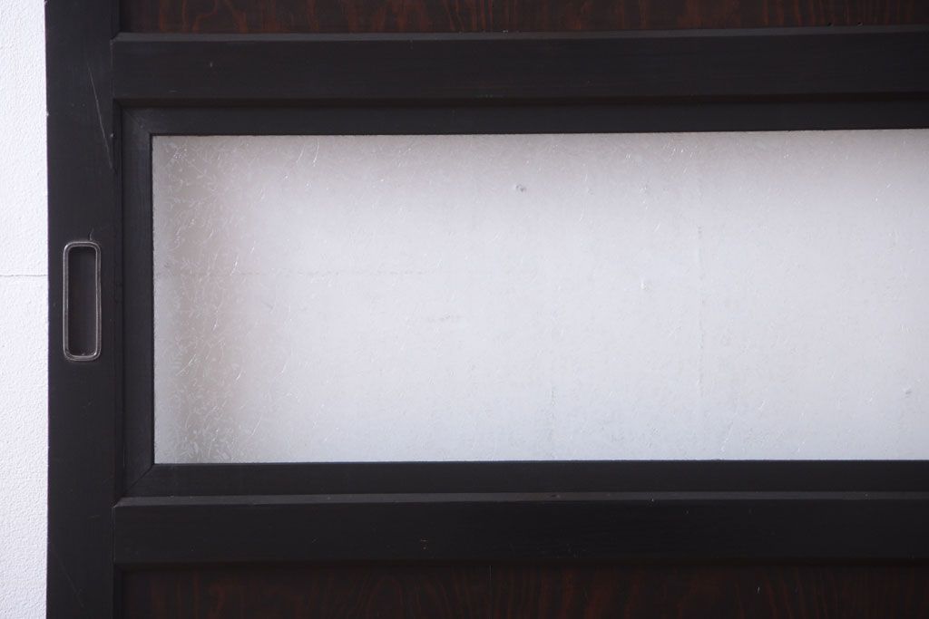 古民具・骨董　結霜ガラス入り!古いガラス帯戸