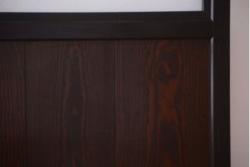 古民具・骨董　結霜ガラス入り!古いガラス帯戸