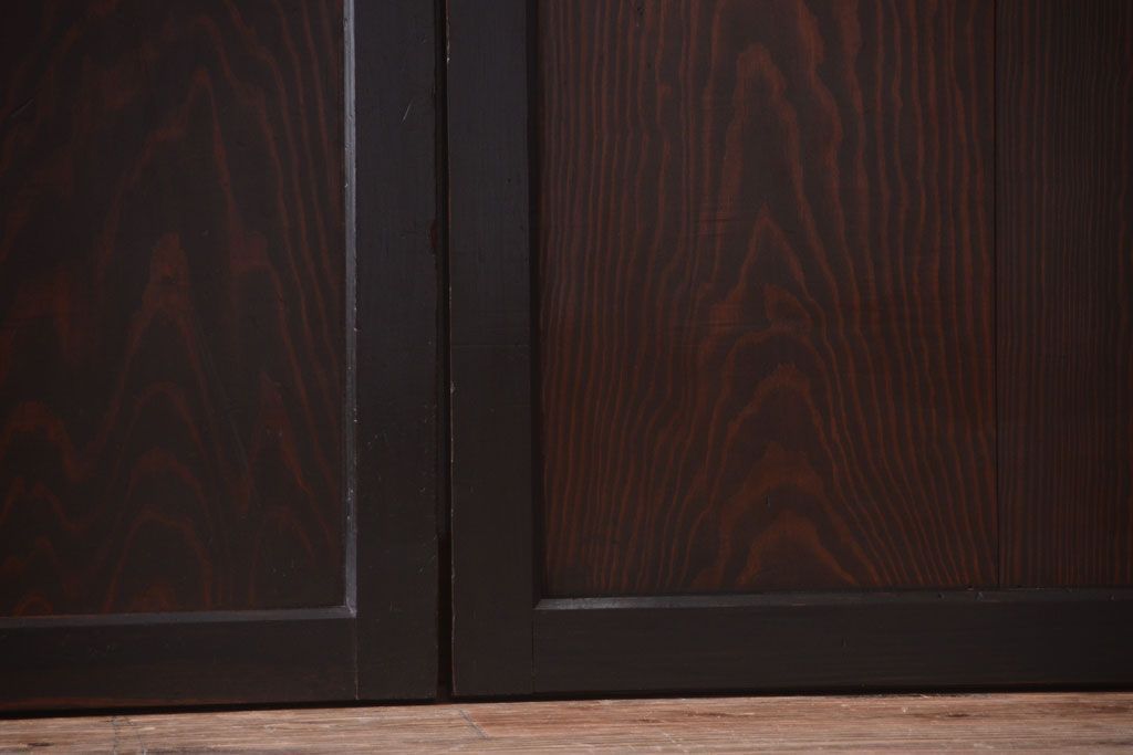 古民具・骨董　結霜ガラス入り!古いガラス帯戸