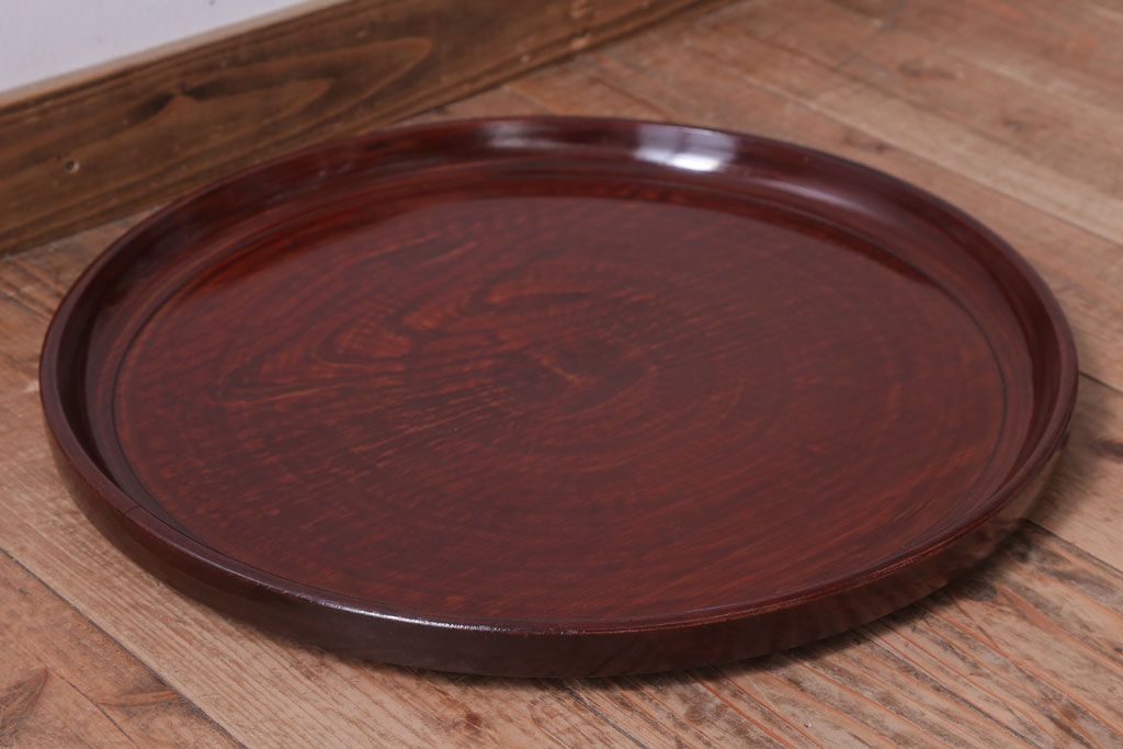 アンティーク雑貨　古民具・骨董　明治〜大正　欅一枚板!刳り貫きお盆