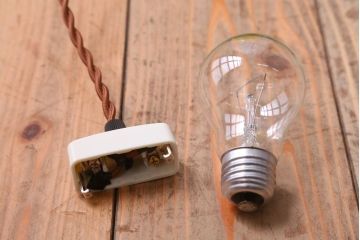 昭和レトロ　チューリップ型シェードの天井照明