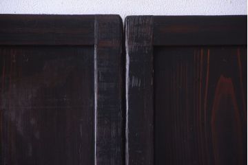 和製アンティーク　明治期　古い木味の帯戸2枚セット