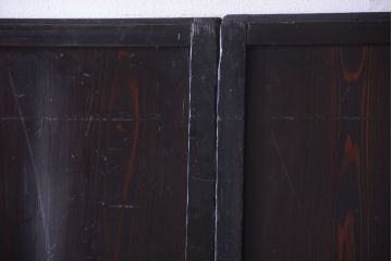 和製アンティーク　明治期　古い木味の帯戸2枚セット