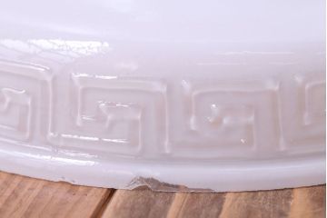 和製アンティーク　大正期　ミルクガラスシェードの天井照明