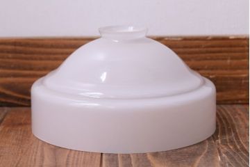 和製アンティーク　シンプルな白いガラスシェード天井照明(2)