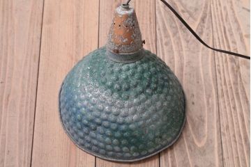 和製アンティーク　古いアルミシェードの天井照明(ペンダントライト)