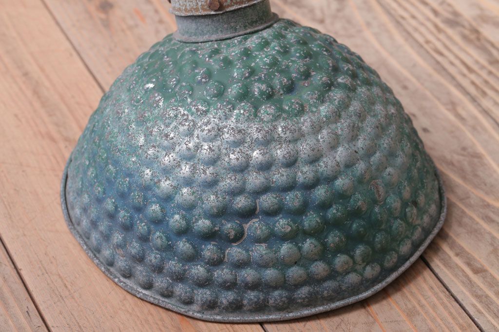 和製アンティーク　古いアルミシェードの天井照明(ペンダントライト)