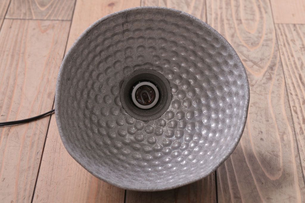 和製アンティーク　古いアルミシェードの天井照明(ペンダントライト)