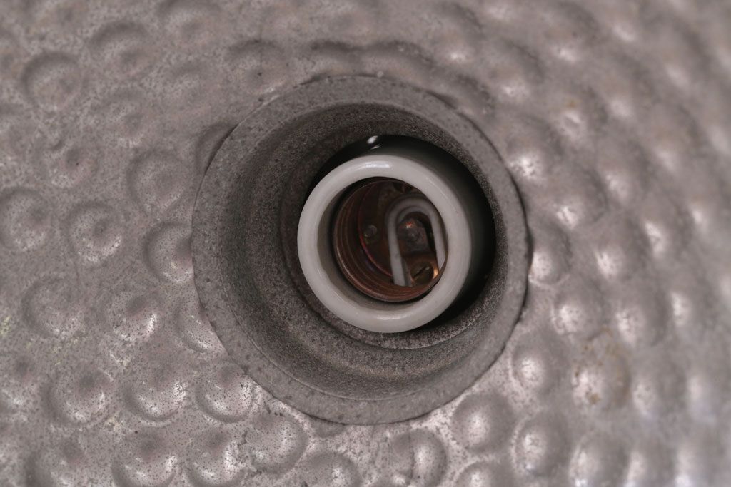 和製アンティーク　古いアルミシェードの天井照明(ペンダントライト)