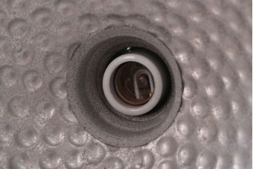 和製アンティーク　古いアルミシェードの天井照明(ペンダントライト)