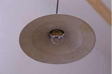 ビンテージ　ジャンクスタイル!アルミシェード平笠天井照明(1)