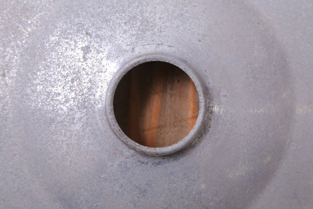 ビンテージ　ジャンクスタイル!アルミシェード平笠天井照明(1)