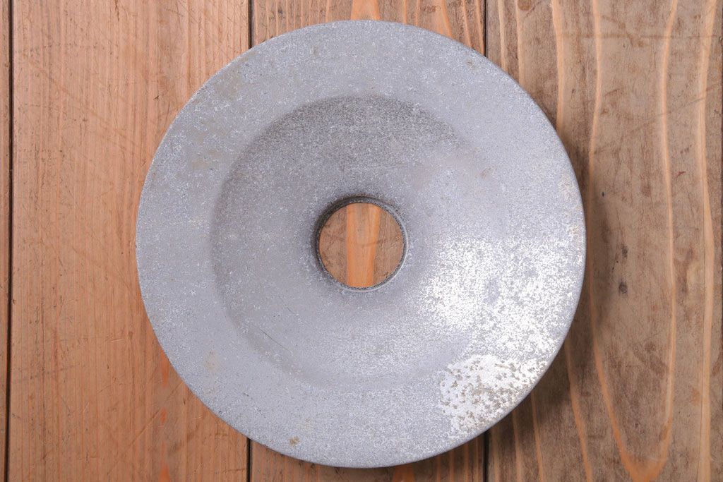 ビンテージ　ジャンクスタイル!アルミシェード平笠天井照明(1)