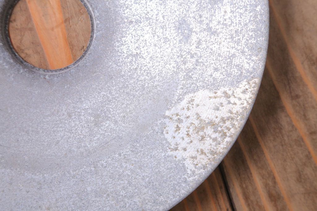 ビンテージ　ジャンクスタイル!アルミシェード平笠天井照明(1)