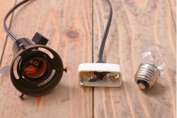 ビンテージ　ジャンクスタイル!アルミシェード平笠天井照明(1)