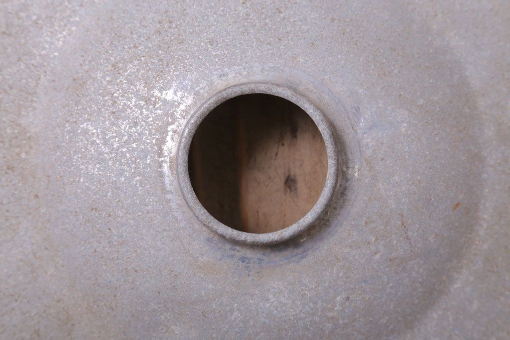 ビンテージ　ジャンクスタイル!アルミシェード平笠天井照明(2)