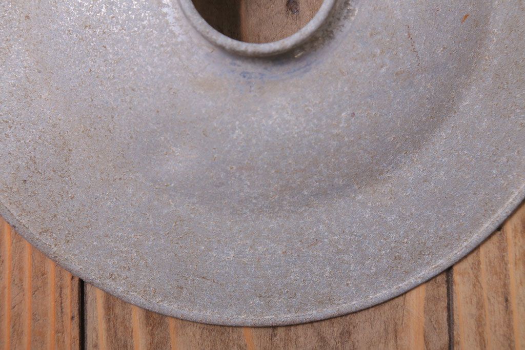 ビンテージ　ジャンクスタイル!アルミシェード平笠天井照明(2)