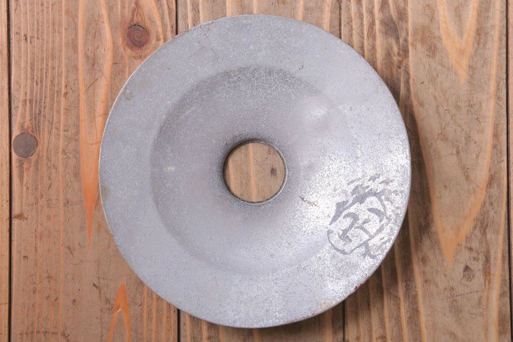 ビンテージ　ジャンクスタイル!アルミシェード平笠天井照明(2)