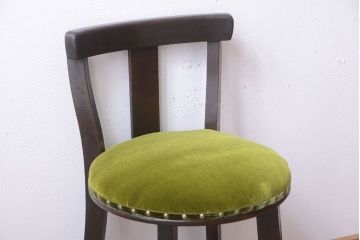 アンティーク家具　アンティーク　古いナラ材の小ぶりなチェア(椅子)