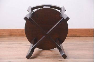 アンティーク家具　アンティーク　古いナラ材の小ぶりなチェア(椅子)