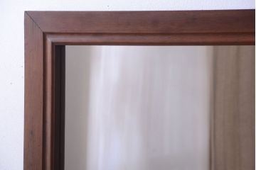 アンティーク雑貨　アンティーク　古い木製フレームの大きなミラー(鏡・姿見)