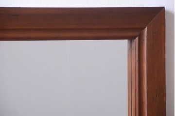 アンティーク雑貨　アンティーク　古い木製フレームの大きなミラー(鏡・姿見)