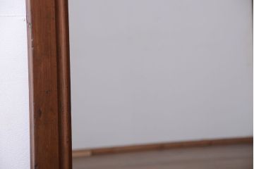 アンティーク雑貨　アンティーク　古い木製フレームの大きなミラー(鏡・姿見)
