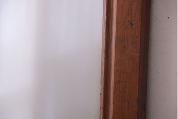 アンティーク雑貨　アンティーク　古い木製フレームの大きなミラー(鏡・姿見)