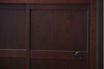 アンティーク家具　古民具・骨董　明治期　味わい深い古い引き戸収納棚