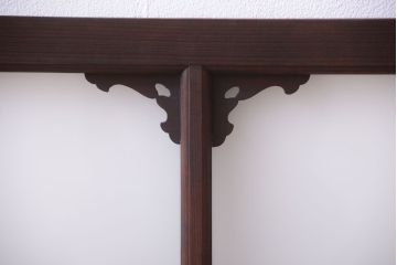 大正ロマン　すりガラス入り!上品な木製明り取り