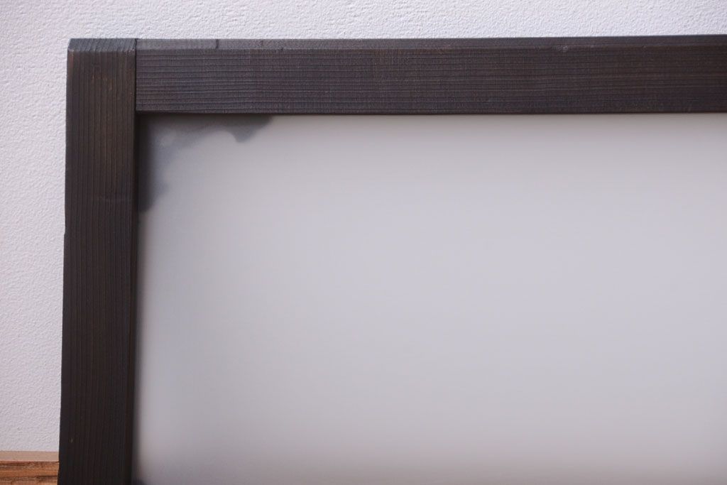 大正ロマン　すりガラス入り!上品な木製明り取り