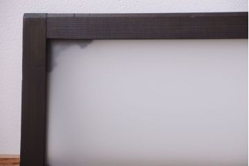 大正ロマン　すりガラス入り!上品な木製明り取り