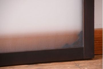大正ロマン　レトロガラス入り!上品な木製明り取り(1)
