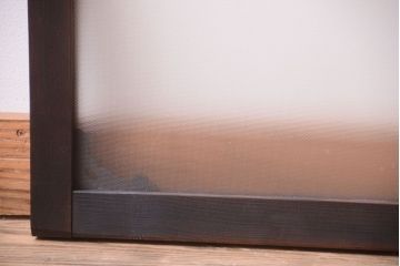 大正ロマン　レトロガラス入り!上品な木製明り取り(2)