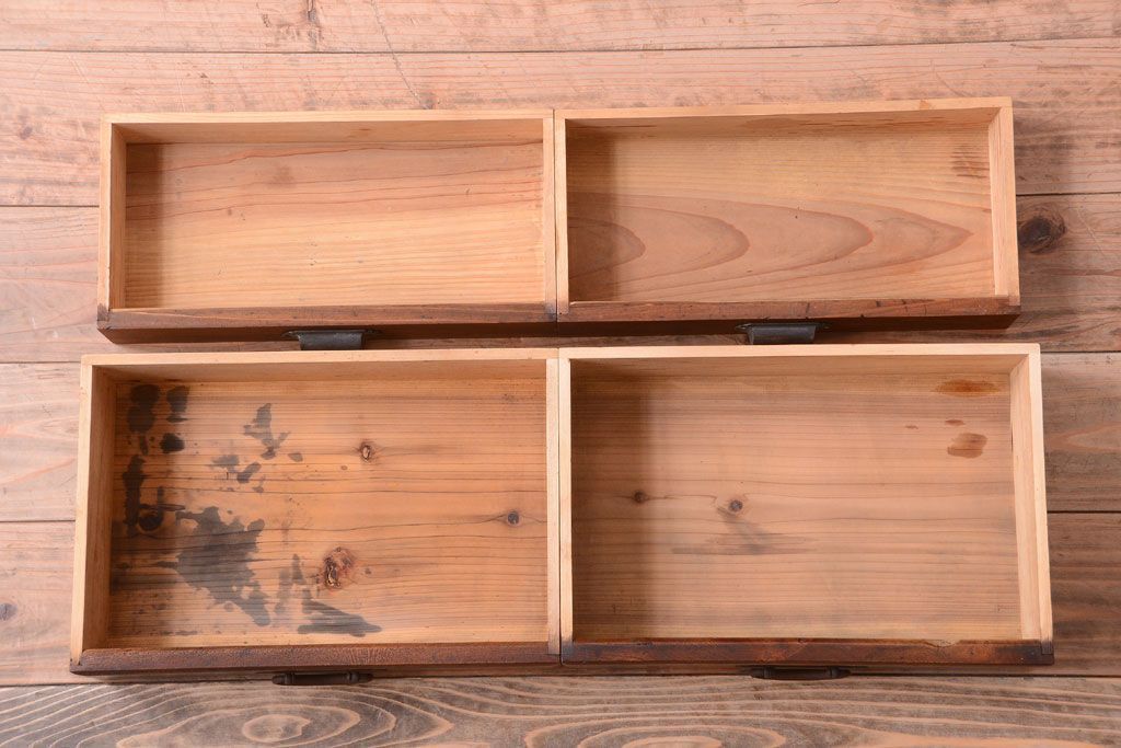 アンティーク家具　古民具・骨董　大正期　三方欅材!上品な茶箪笥(収納棚)