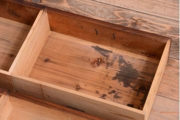 アンティーク家具　古民具・骨董　大正期　三方欅材!上品な茶箪笥(収納棚)