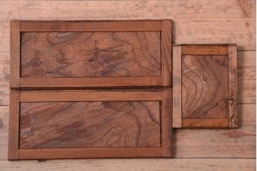 アンティーク家具　古民具・骨董　大正期　三方欅材!上品な茶箪笥(収納棚)