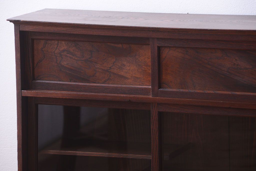 アンティーク家具　古民具・骨董　大正期　三方欅材!上品な茶箪笥(収納棚)