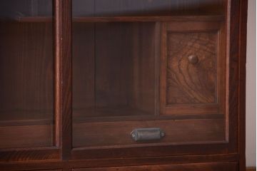 アンティーク家具　古民具・骨董　大正期　三方欅材!上品な茶箪笥(収納棚)